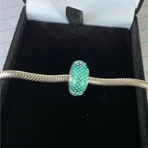 Turquoise Murano Glass Chamilia Bead